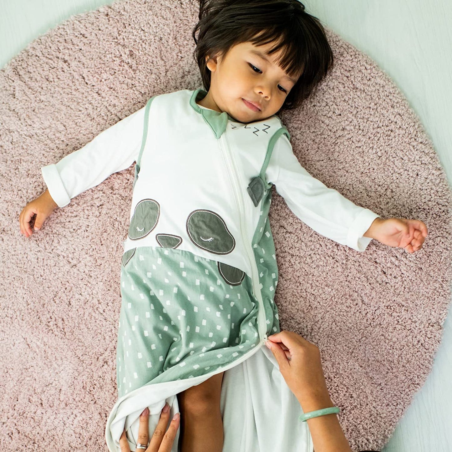 Baby Sleep Bag, the Original Grobag, Hip-Healthy Design, Soft Cotton-Rich Fabric, 6-18 M, 1.0 TOG, Sky Grey Marl