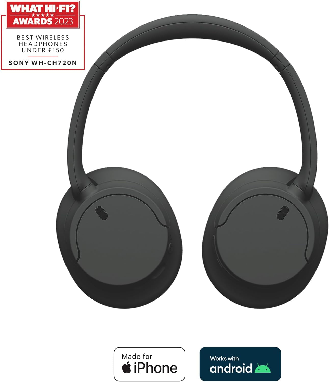 WH-CH720N Noise Cancelling Wireless Bluetooth Headphones - up to 35 Hours Battery Life and Quick Charge - Black
