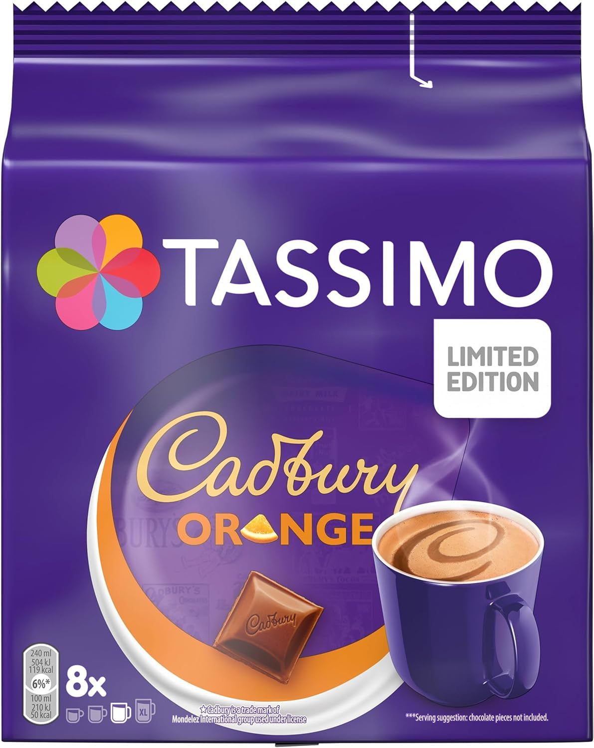 Cadbury Orange Hot Chocolate Pods X8