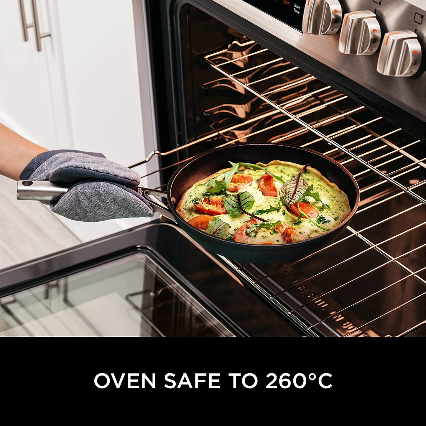 ZEROSTICK Premium Cookware 28Cm Frying Pan, Long Lasting, Non-Stick Hard Anodised Aluminium, Induction Compatible, Oven Safe to 260°C, Grey C30028UK