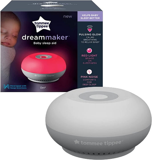 Dreammaker Baby Sleep Aid, Scientifically Proven to Help Babies Sleep Better, Pink Noise, Red Light Night Light, Intelligent Crysensor