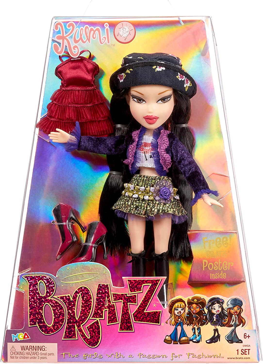 Original Fashion Doll - KUMI - Includes Two Outfits, Fashion Accessories, Special Edition Holographic Packaging & Poster - for Kids & Collectors Ages 4+