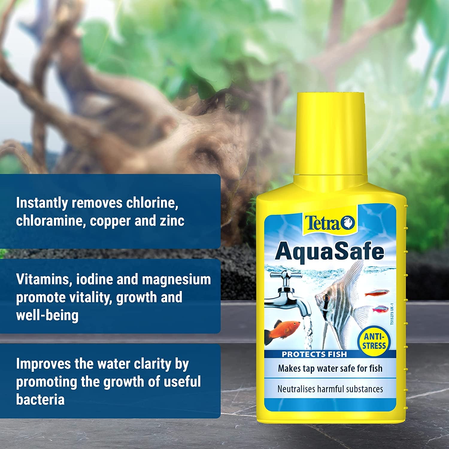 Aquasafe to Turn Tap Water into Safe and Healthy Water for Fish and Plants, 250 Ml