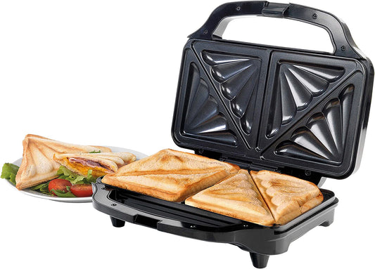 EK2017T Deep Fill Toastie Maker – XL Sandwich Toaster Press with Non-Stick Hot Plates, for 2 Toasted Sandwiches, 4 Slice, Easy Clean, Cool Touch Handles, Automatic Temperature Control, 900 W
