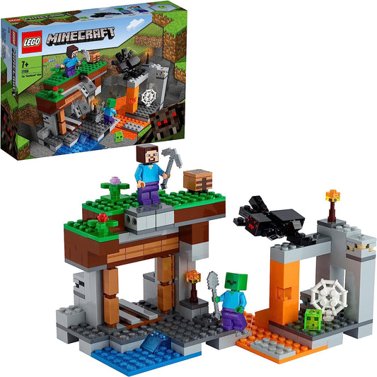 21166 Minecraft the Abandoned Mine Building Toy, Zombie Cave with Slime, Steve & Spider Figures, Gift Idea for Kids, Boys and Girls Age 7 Plus
