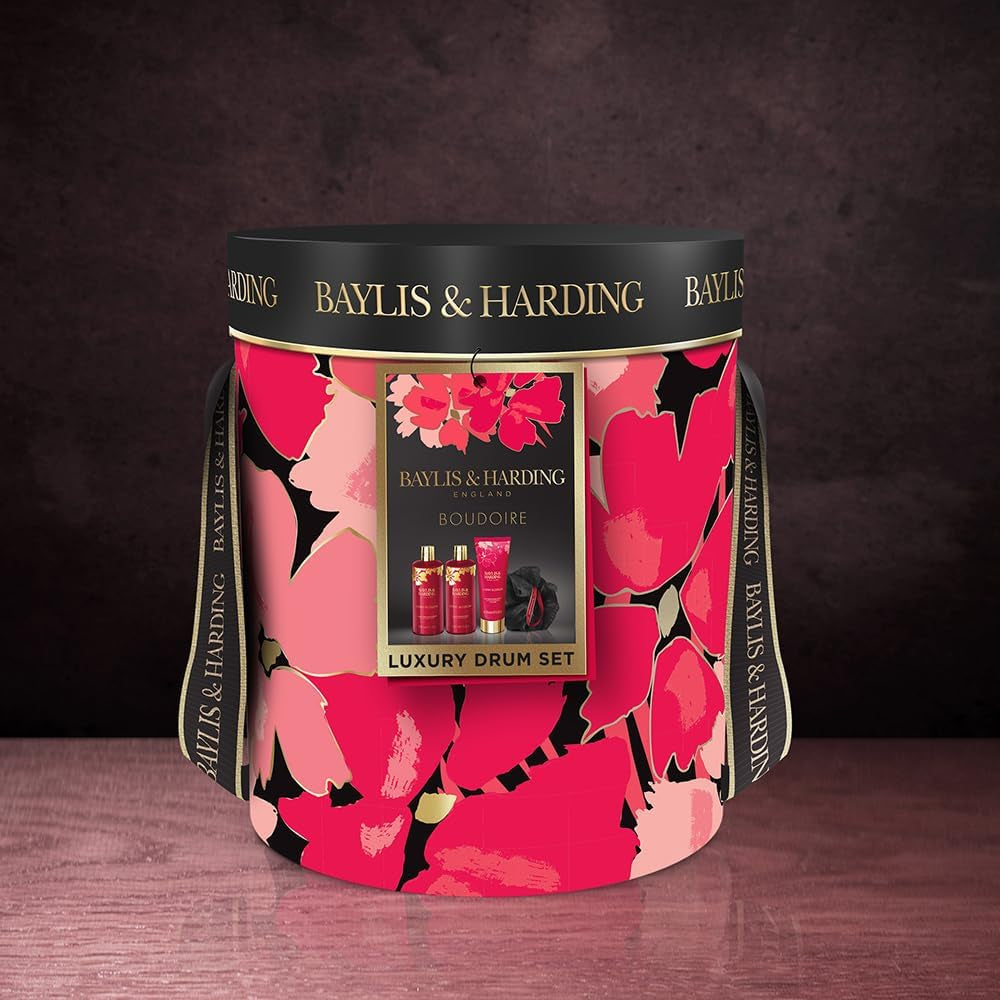 Boudiore Cherry Blossom Luxury Pamper Drum Gift Set (Pack of 1) - Vegan Friendly