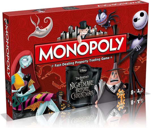 Nightmare before Christmas Monopoly Board Game, Join the Pumpkin King and Advance to the Guillotine Courtyard and Lock, Shock and Barrel’S Treehouse, Makes a Great Gift for Ages 8 Plus