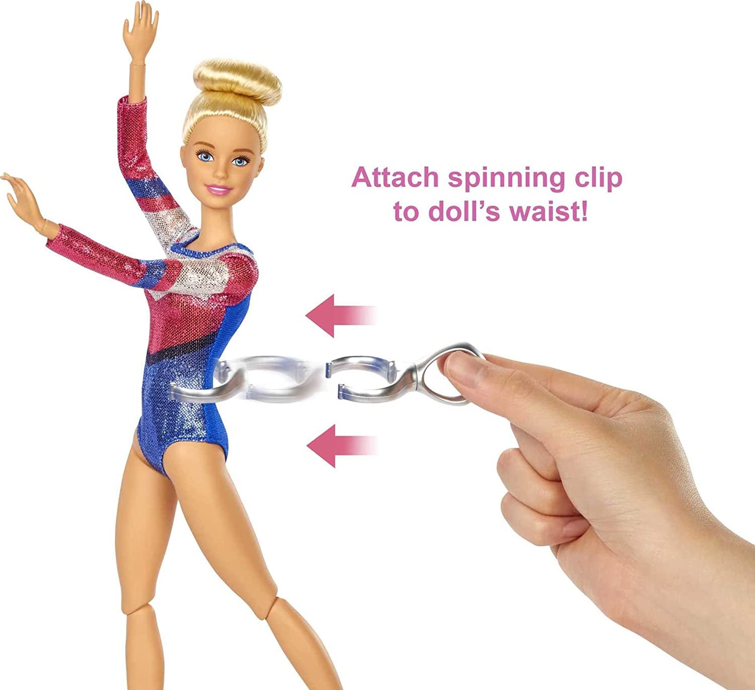 You Can Be Anything Doll, Gymnast Doll Playset with Blonde  Doll, Balance Beam and 15 Gymnastic Doll Accessories, Toys for Ages 3 and Up, One  Doll, GJM72