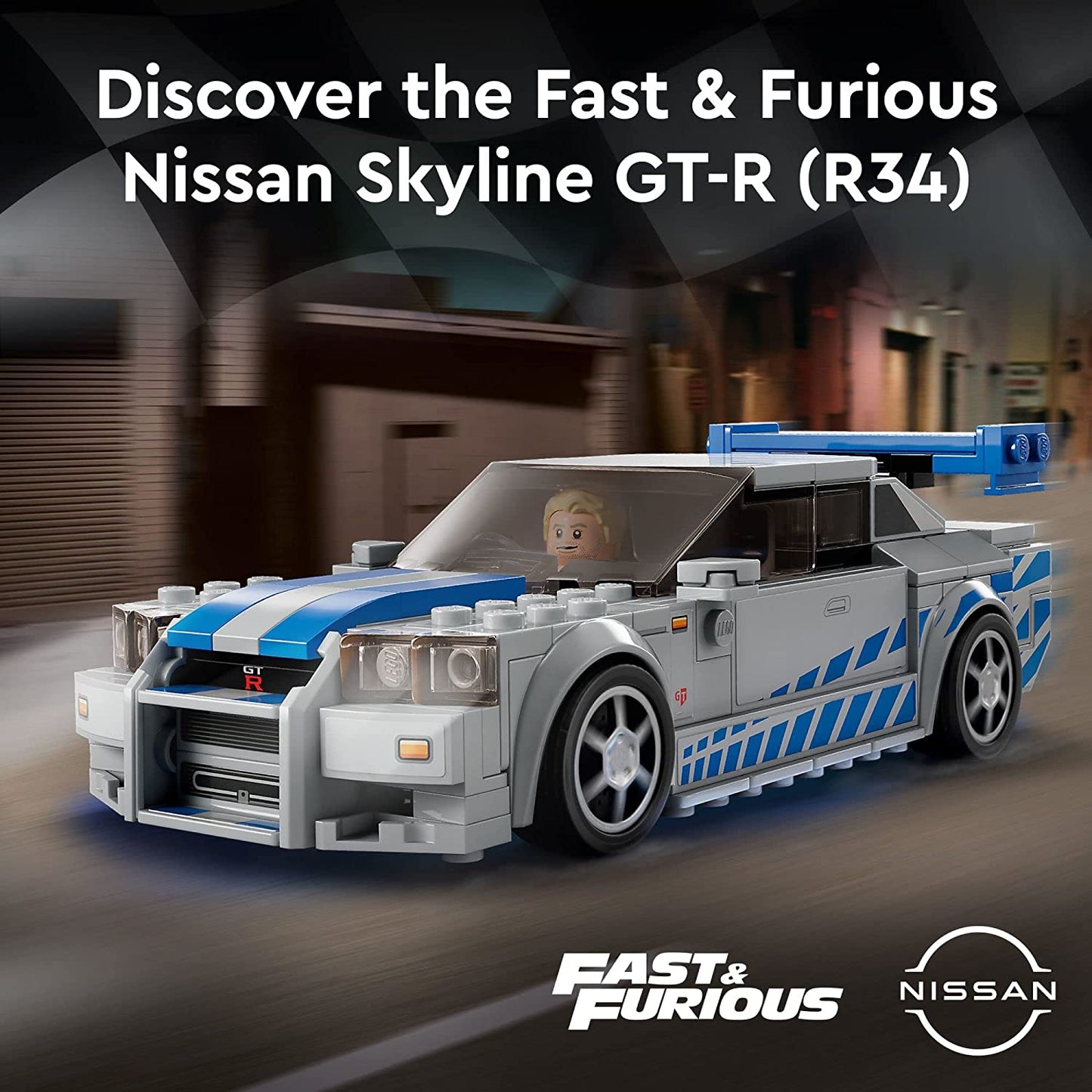 76917 Speed Champions 2 Fast 2 Furious Nissan Skyline GT-R (R34)